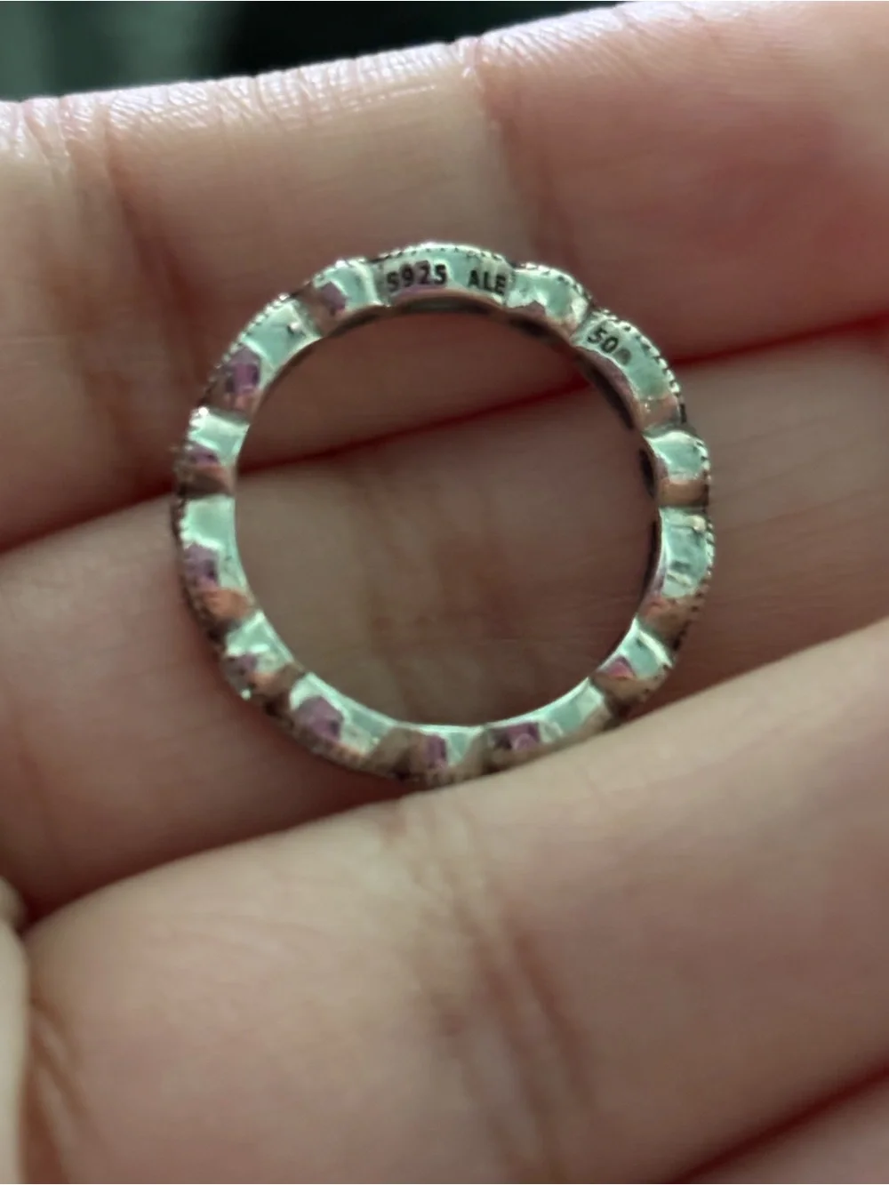 Pandora Silver Marquise & Round Clear Stone Ring